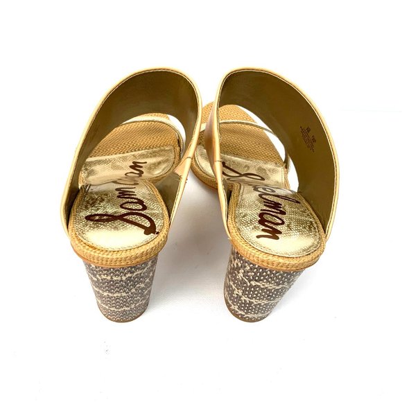 New Sam Edelman Yoselin Heels Sandals Tan/Beguie - Picture 16 of 16